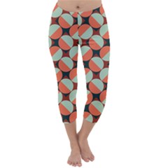 Modernist Geometric Tiles Capri Winter Leggings  by DanaeStudio