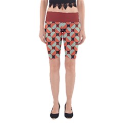 Modernist Geometric Tiles Yoga Cropped Leggings by DanaeStudio