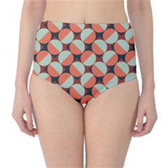 Modernist Geometric Tiles High-waist Bikini Bottoms by DanaeStudio