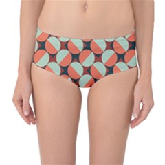 Modernist Geometric Tiles Mid-waist Bikini Bottoms by DanaeStudio