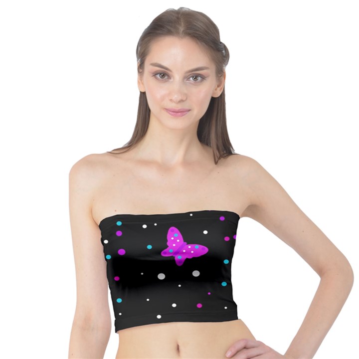 Pink butterflies  Tube Top