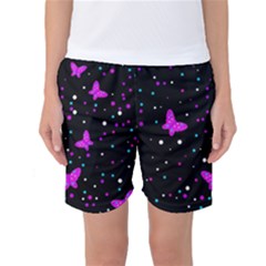 Pink Butterflies  Women s Basketball Shorts by Valentinaart