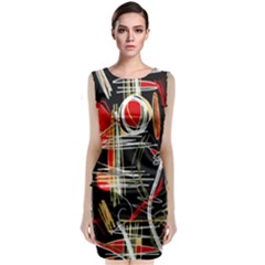 Artistic Abstract Pattern Classic Sleeveless Midi Dress by Valentinaart