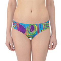 Colorful Abstract Pattern Hipster Bikini Bottoms