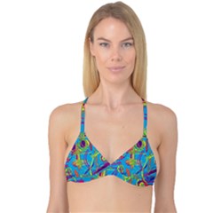 Colorful Abstract Pattern Reversible Tri Bikini Top by Valentinaart