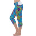 Colorful abstract pattern Capri Yoga Leggings View2