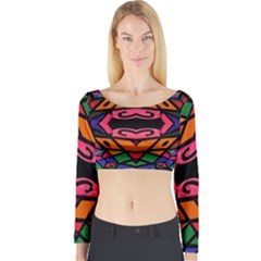 Monkey Best  Long Sleeve Crop Top