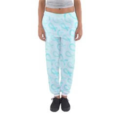 Turquoise Watercolor Awareness Ribbons Women s Jogger Sweatpants by AwareWithFlair