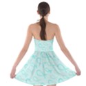 Turquoise Watercolor Awareness Ribbons Strapless Bra Top Dress View2