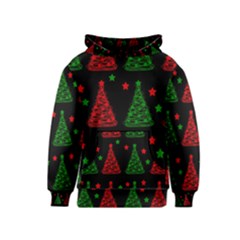 Decorative Christmas Trees Pattern Kids  Pullover Hoodie