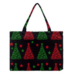 Decorative Christmas Trees Pattern Medium Tote Bag by Valentinaart