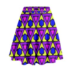 Triangles And Honeycombs Pattern                                                                                                     High Waist Skirt by LalyLauraFLM