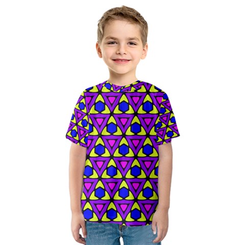 Triangles And Honeycombs Pattern                                                                                                   Kid s Sport Mesh Tee by LalyLauraFLM