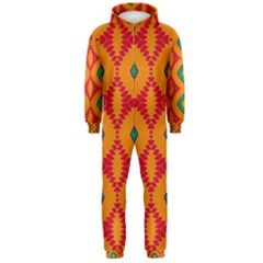 Rhombus And Other Shapes Pattern                                                                                                     Hooded Jumpsuit (men) by LalyLauraFLM