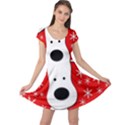 Christmas reindeer - red Cap Sleeve Dresses View1