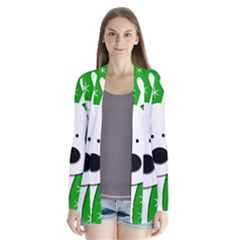 Christmas Reindeer - Green Drape Collar Cardigan by Valentinaart