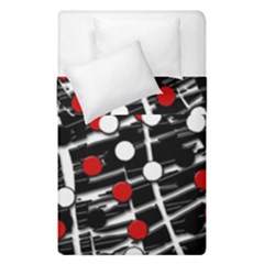 Red And White Dots Duvet Cover (single Size) by Valentinaart