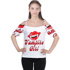 Vampire Girl Women s Cutout Shoulder Tee