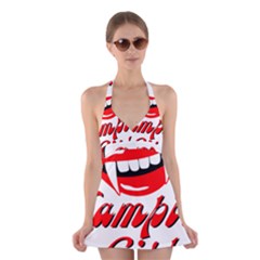 Vampire Girl Halter Swimsuit Dress