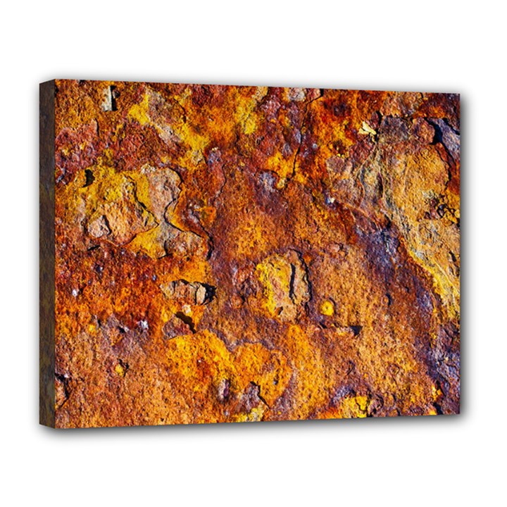 Rusted metal surface Canvas 14  x 11 