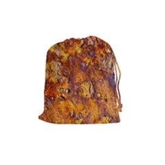 Rusted Metal Surface Drawstring Pouches (medium)  by igorsin