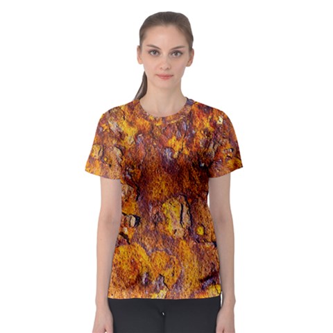 Rusted Metal Surface Women s Sport Mesh Tee by igorsin