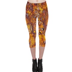 Rusted Metal Surface Capri Leggings  by igorsin