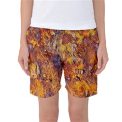 Rusted Metal Surface Women s Basketball Shorts by igorsin