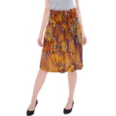 Rusted Metal Surface Midi Beach Skirt by igorsin