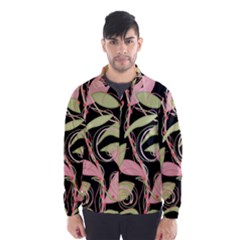 Pink And Ocher Ivy Wind Breaker (men) by Valentinaart