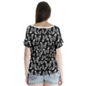 Butterfly Skulls V-Neck Flutter Sleeve Top View2