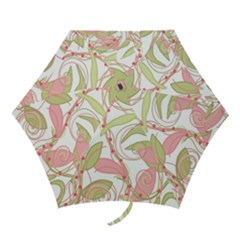 Pink And Ocher Ivy 2 Mini Folding Umbrellas by Valentinaart