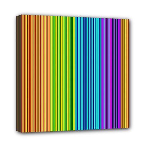 Colorful Lines Mini Canvas 8  X 8  by Valentinaart