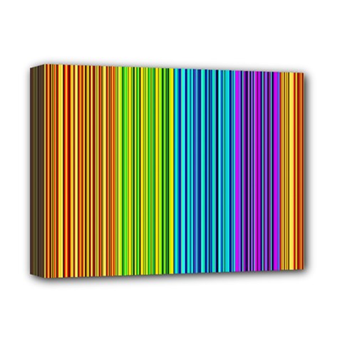 Colorful Lines Deluxe Canvas 16  X 12   by Valentinaart