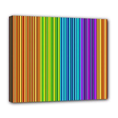 Colorful Lines Deluxe Canvas 24  X 20   by Valentinaart