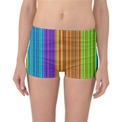 Colorful Lines Boyleg Bikini Bottoms by Valentinaart