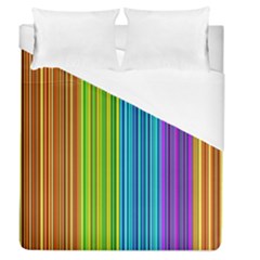 Colorful Lines Duvet Cover Single Side (queen Size) by Valentinaart