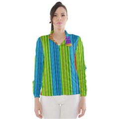 Colorful Lines Wind Breaker (women) by Valentinaart