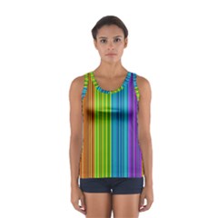 Colorful Lines Women s Sport Tank Top  by Valentinaart