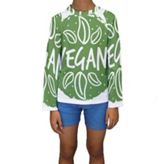 Vegan Label3 Scuro Kids  Long Sleeve Swimwear