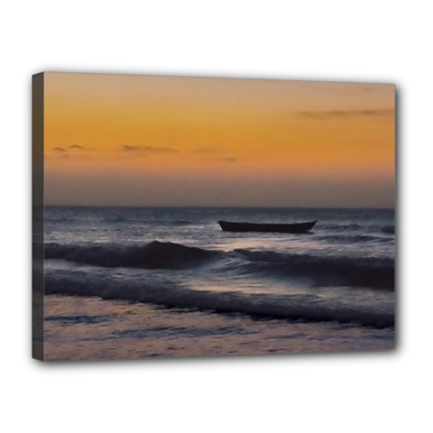 Small Boat At Sea Jericoacoara Brazil Canvas 16  X 12  by dflcprints