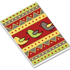 Brown Bird Pattern Large Memo Pads by Valentinaart