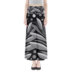 Gray Plant Design Maxi Skirts by Valentinaart