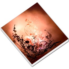 Wonderful Flowers In Soft Colors With Bubbles Small Memo Pads by FantasyWorld7