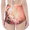 Wonderful Flowers In Soft Colors With Bubbles High-Waisted Bikini Bottoms View2