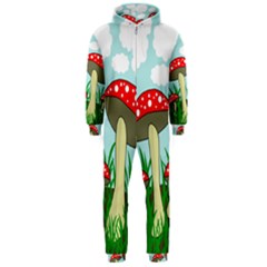 Mushrooms  Hooded Jumpsuit (men)  by Valentinaart