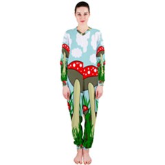 Mushrooms  Onepiece Jumpsuit (ladies)  by Valentinaart