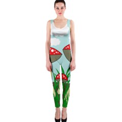 Mushrooms  Onepiece Catsuit by Valentinaart