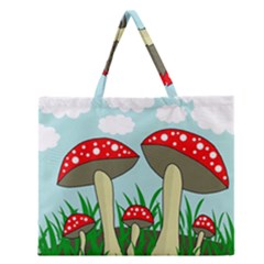 Mushrooms  Zipper Large Tote Bag by Valentinaart