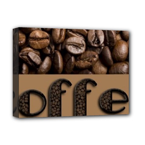 Funny Coffee Beans Brown Typography Deluxe Canvas 16  X 12   by yoursparklingshop